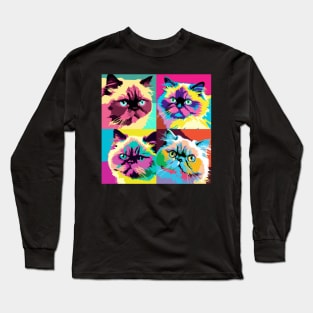 Himalayan Pop Art - Cat Lover Gift Long Sleeve T-Shirt